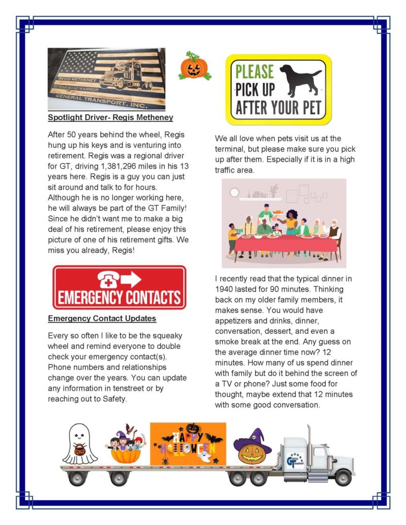 General Transport October 2025 Newsletter